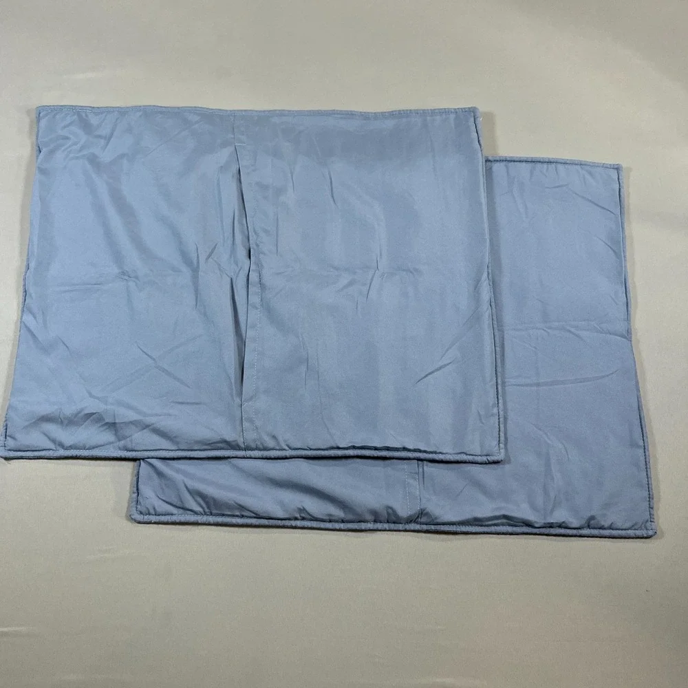 Set Of 2 Levtex Home Pillow Sham Standard Blue Quilted Diamond Bedding Cover